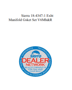 Sierra 18-4347-1 Exht Manifold Gsket Set V6Mh&R