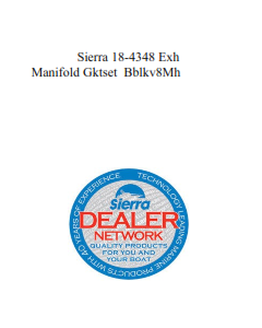 Sierra 18-4348 Exh Manifold Gktset  Bblkv8Mh