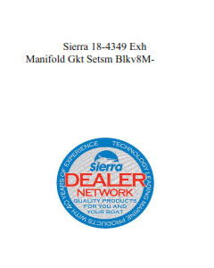Sierra 18-4349 Exh Manifold Gkt Setsm Blkv8M-