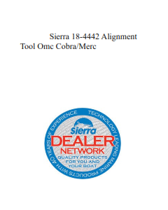 Sierra 18-4442 Alignment Tool Omc Cobra/Merc