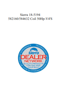 Sierra 18-5194 582160/584632 Coil 50Hp-V4'S
