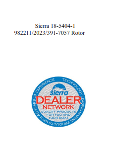 Sierra 18-5404-1 982211/2023/391-7057 Rotor