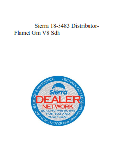 Sierra 18-5483 Distributor-Flamet Gm V8 Sdh