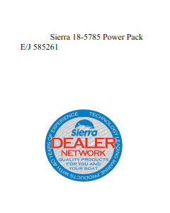 Sierra 18-5785 Power Pack E/J 585261