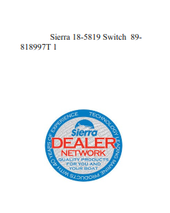 Sierra 18-5819 Switch  89-818997T 1