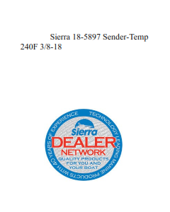 Sierra 18-5897 Sender-Temp 240F 3/8-18
