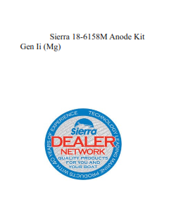Sierra 18-6158M Anode Kit Gen Ii (Mg)