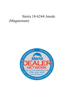 Sierra 18-6244 Anode (Magnesium)