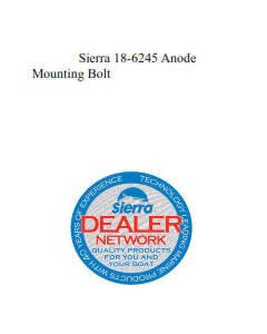 Sierra 18-6245 Anode Mounting Bolt