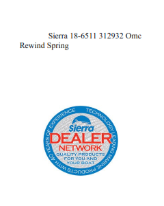 Sierra 18-6511 312932 Omc Rewind Spring