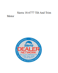 Sierra 18-6777 Tilt And Trim Motor
