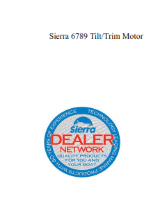 Sierra 6789 Tilt/Trim Motor