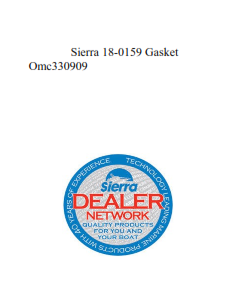 Sierra 18-0159 Gasket  Omc330909