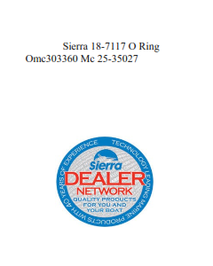 Sierra 18-7117 O Ring Omc303360 Mc 25-35027