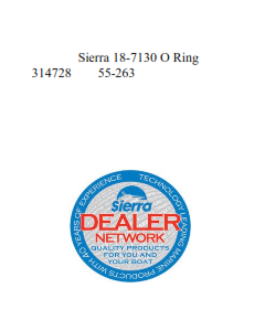 Sierra 18-7130 O Ring  314728        55-263