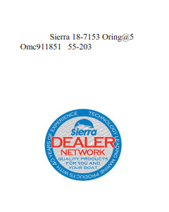 Sierra 18-7153 Oring@5 Omc911851   55-203