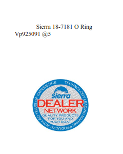 Sierra 18-7181 O Ring  Vp925091 @5