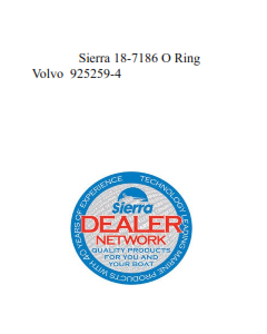 Sierra 18-7186 O Ring  Volvo  925259-4