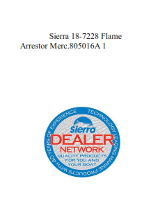 Sierra 18-7228 Flame Arrestor Merc.805016A 1