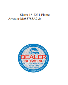 Sierra 18-7231 Flame Arrestor Mc85785A2 &