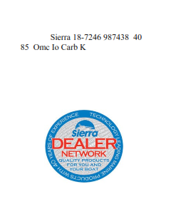 Sierra 18-7246 987438  40  85  Omc Io Carb K