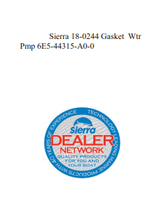 Sierra 18-0244 Gasket  Wtr Pmp 6E5-44315-A0-0