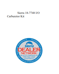 Sierra 18-7748 I/O Carburetor Kit