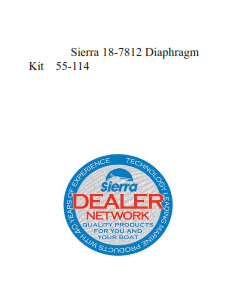 Sierra 18-7812 Diaphragm Kit    55-114