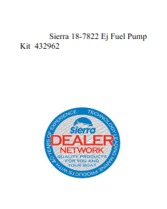 Sierra 18-7822 Ej Fuel Pump Kit  432962