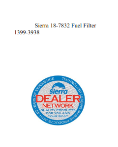Sierra 18-7832 Fuel Filter  1399-3938