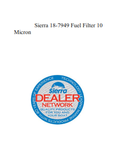 Sierra 18-7949 Fuel Filter 10 Micron