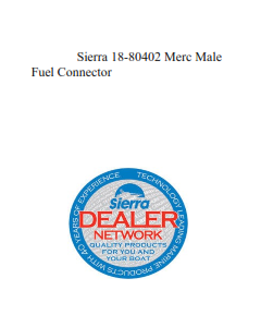 Sierra 18-80402 Merc Male Fuel Connector
