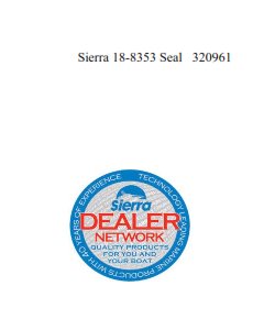 Sierra 18-8353 Seal   320961