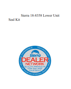 Sierra 18-8358 Lower Unit Seal Kit