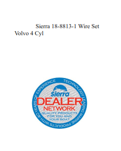 Sierra 18-8813-1 Wire Set Volvo 4 Cyl