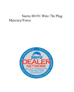 Sierra 88191 Wire 7In Plug Mercury/Force