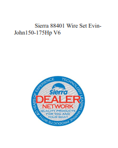 Sierra 88401 Wire Set Evin-John150-175Hp V6