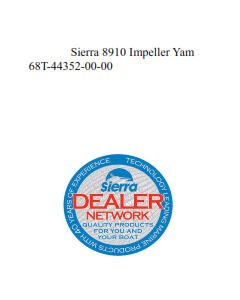 Sierra 8910 Impeller Yam 68T-44352-00-00