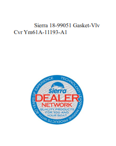 Sierra 18-99051 Gasket-Vlv Cvr Ym61A-11193-A1