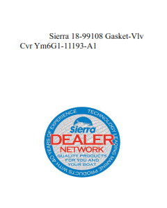 Sierra 18-99108 Gasket-Vlv Cvr Ym6G1-11193-A1