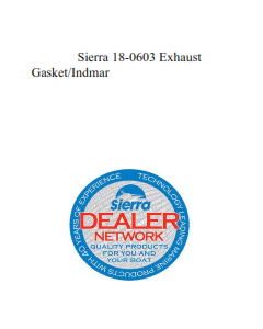 Sierra 18-0603 Exhaust Gasket/Indmar