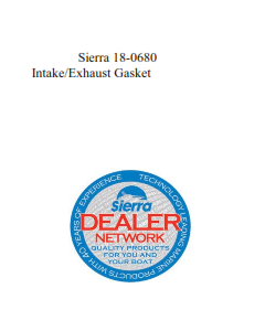 Sierra 18-0680 Intake/Exhaust Gasket