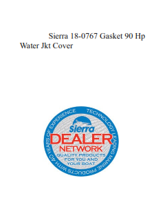 Sierra 18-0767 Gasket 90 Hp Water Jkt Cover