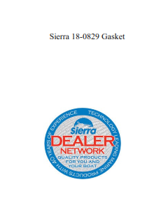 Sierra 18-0829 Gasket
