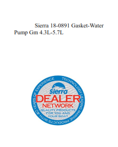 Sierra 18-0891 Gasket-Water Pump Gm 4.3L-5.7L