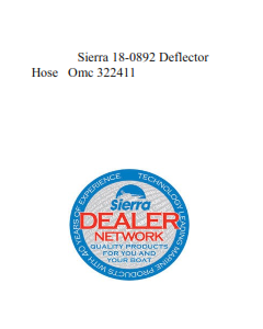 Sierra 18-0892 Deflector Hose   Omc 322411