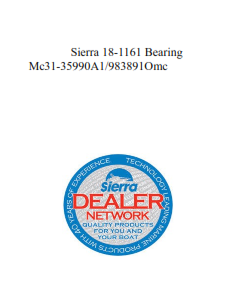 Sierra 18-1161 Bearing Mc31-35990A1/983891Omc