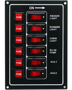 Seasense 50031275  Switch Panel 6-Gang