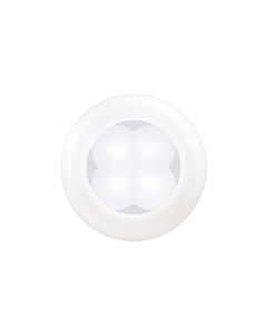 Slim Line Round Courtesy Lamp White Bezel White Plastic