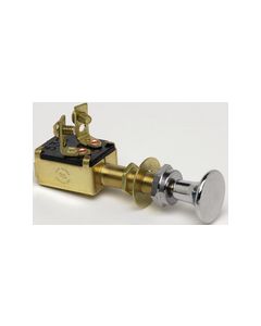 Chrome 2 and 3 Sierra International MP39620 Heavy Duty Marine Push Pull Off-On On 1 SPDT Switch with Plated Solid Brass Knob 